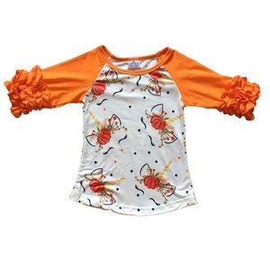 Little Girl Kids Toddler 3/4 Ruffle Sleeve Unicorn Christmas T-Shirt Top…